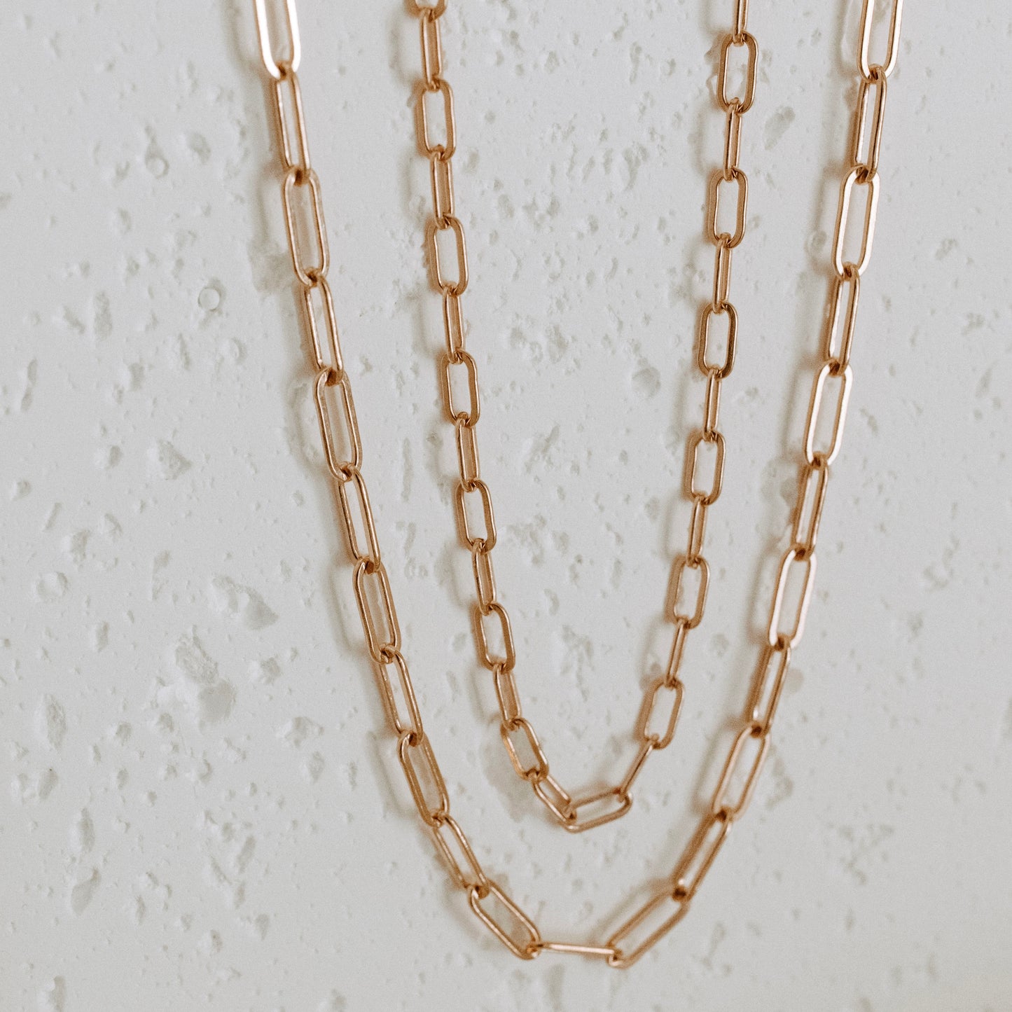 14k Gold Paperclip Necklace