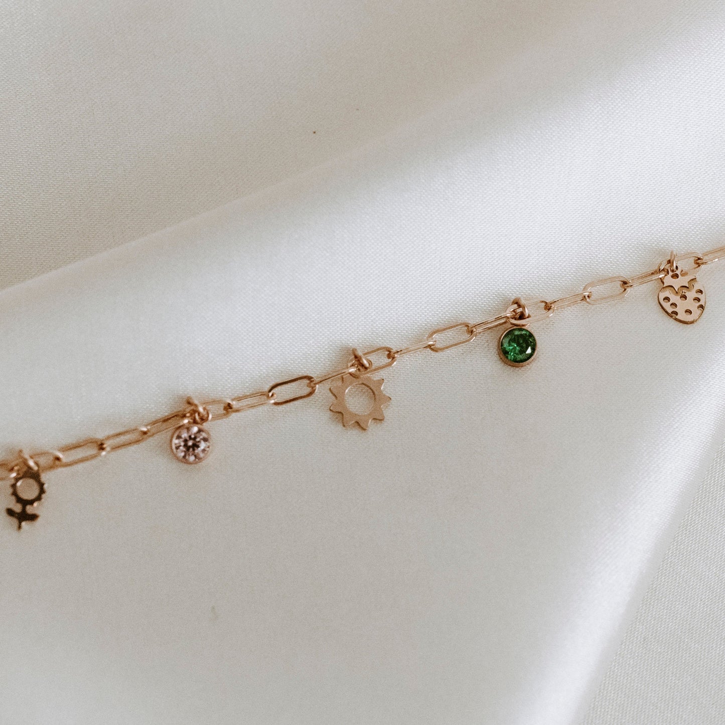 14k Rose Gold Filled Medium Charm Necklace