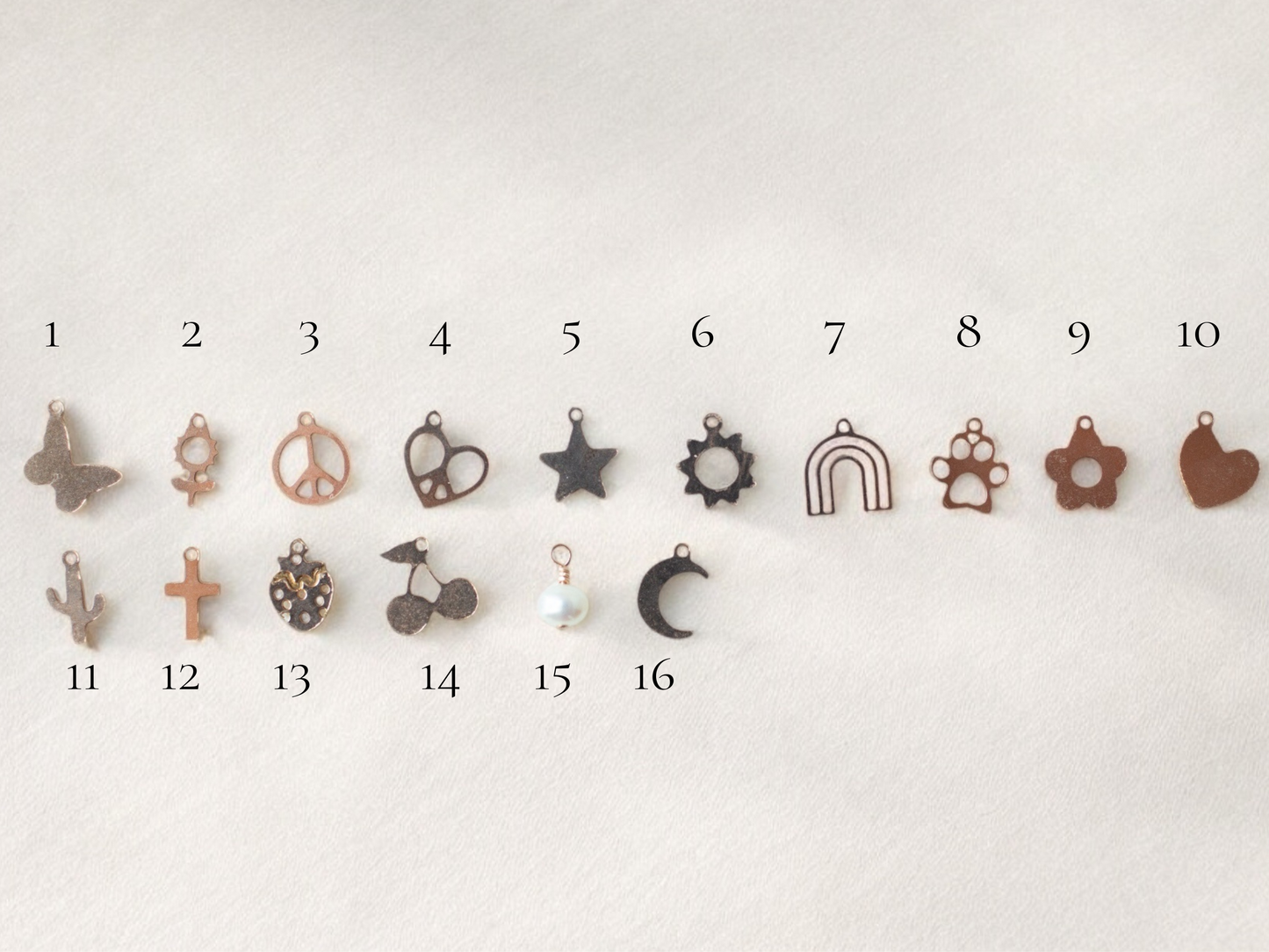14k gold bracelet charms