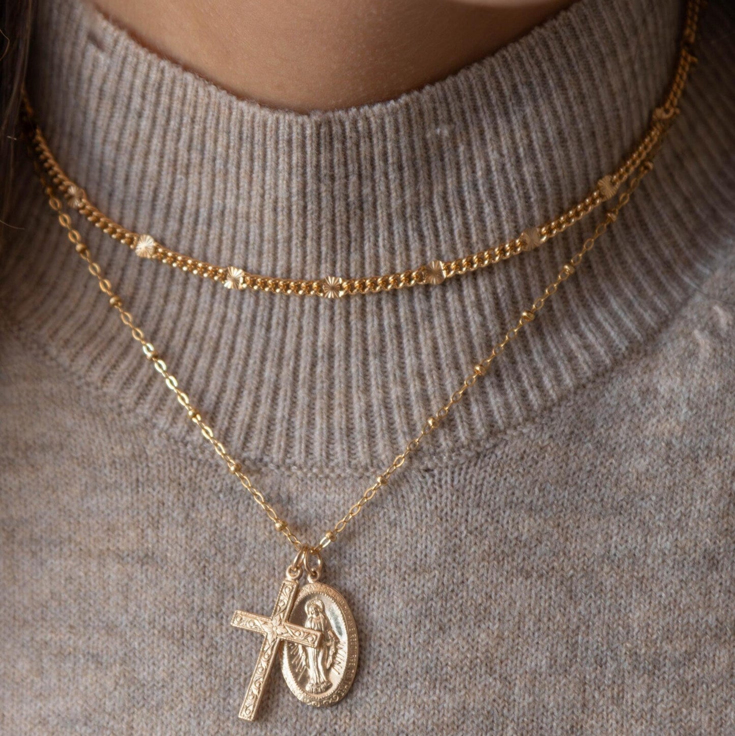 Floral Mary Necklace