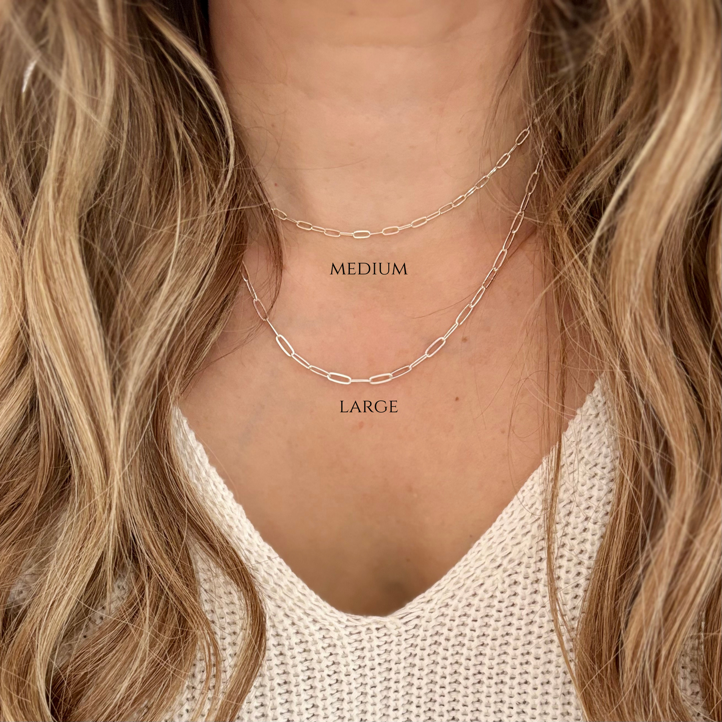 Sterling Silver Paperclip Necklace