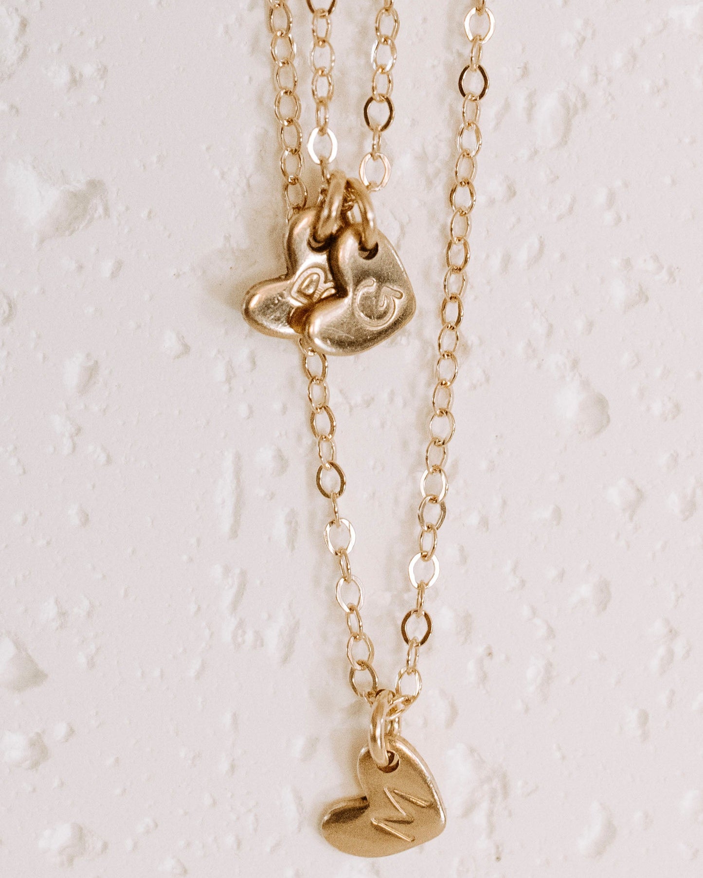 Gold Filled Heart Initial Necklace