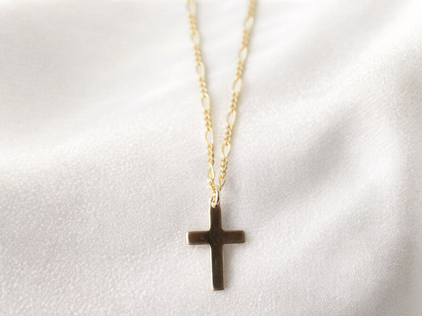 Simple Cross Necklace With Gold