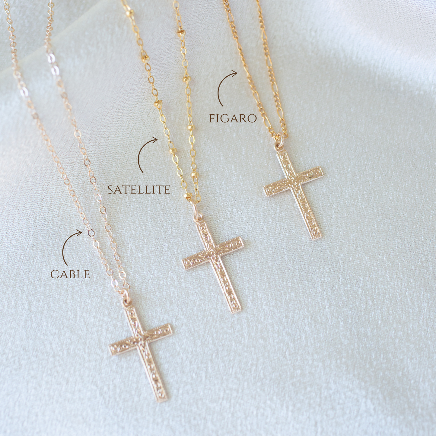 gold cross necklace