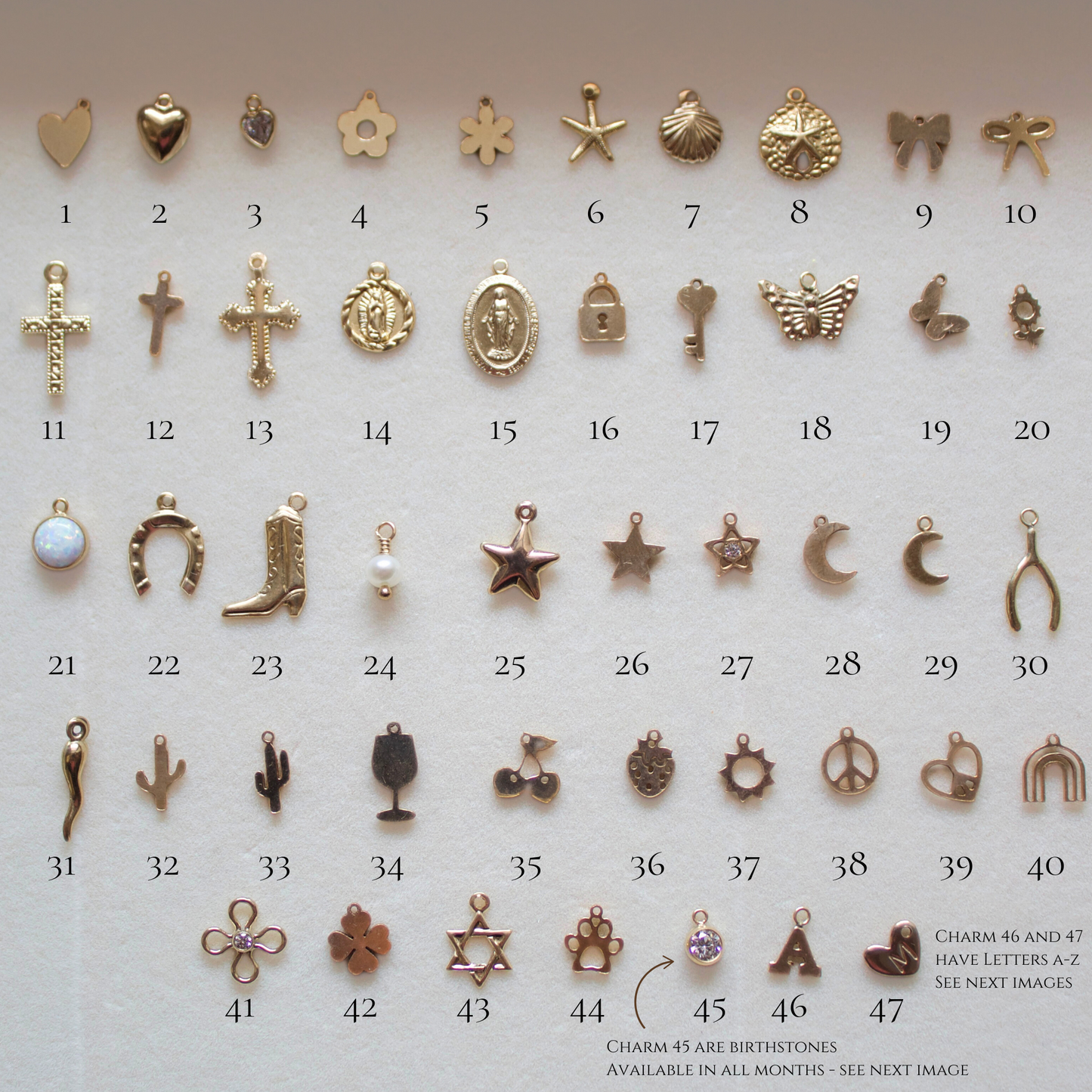 Gold Filled Dainty Charms