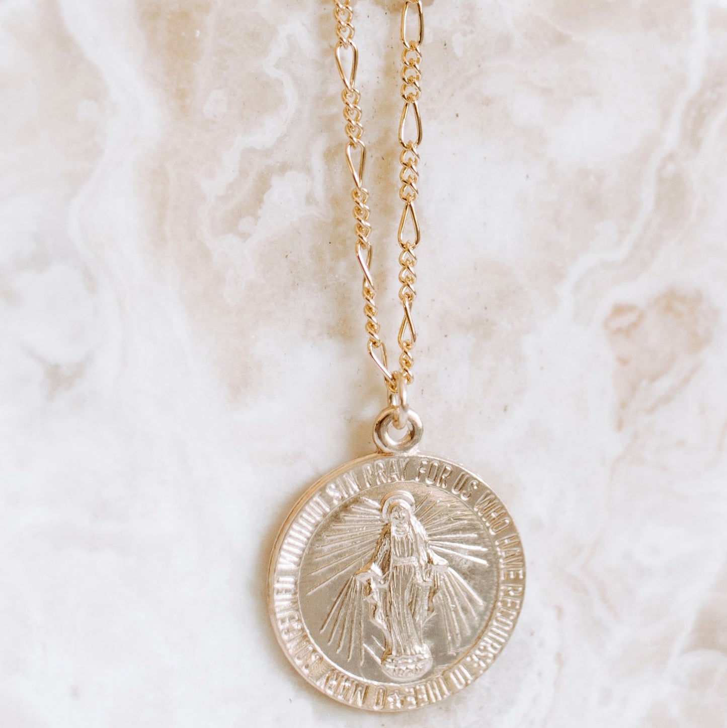 Gold Filled Virgin Mary Necklace