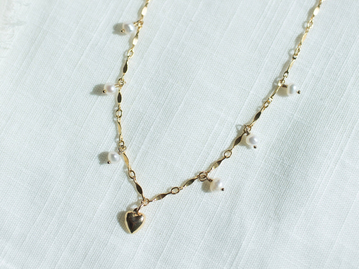 Heart Pearl Necklace