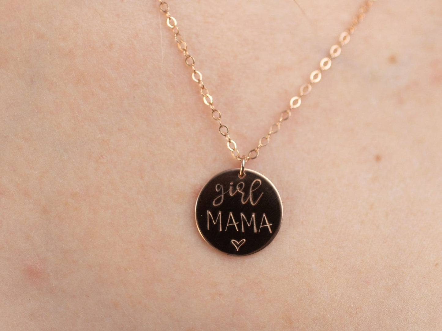 Gold Girl Mama or Boy Mama Necklace