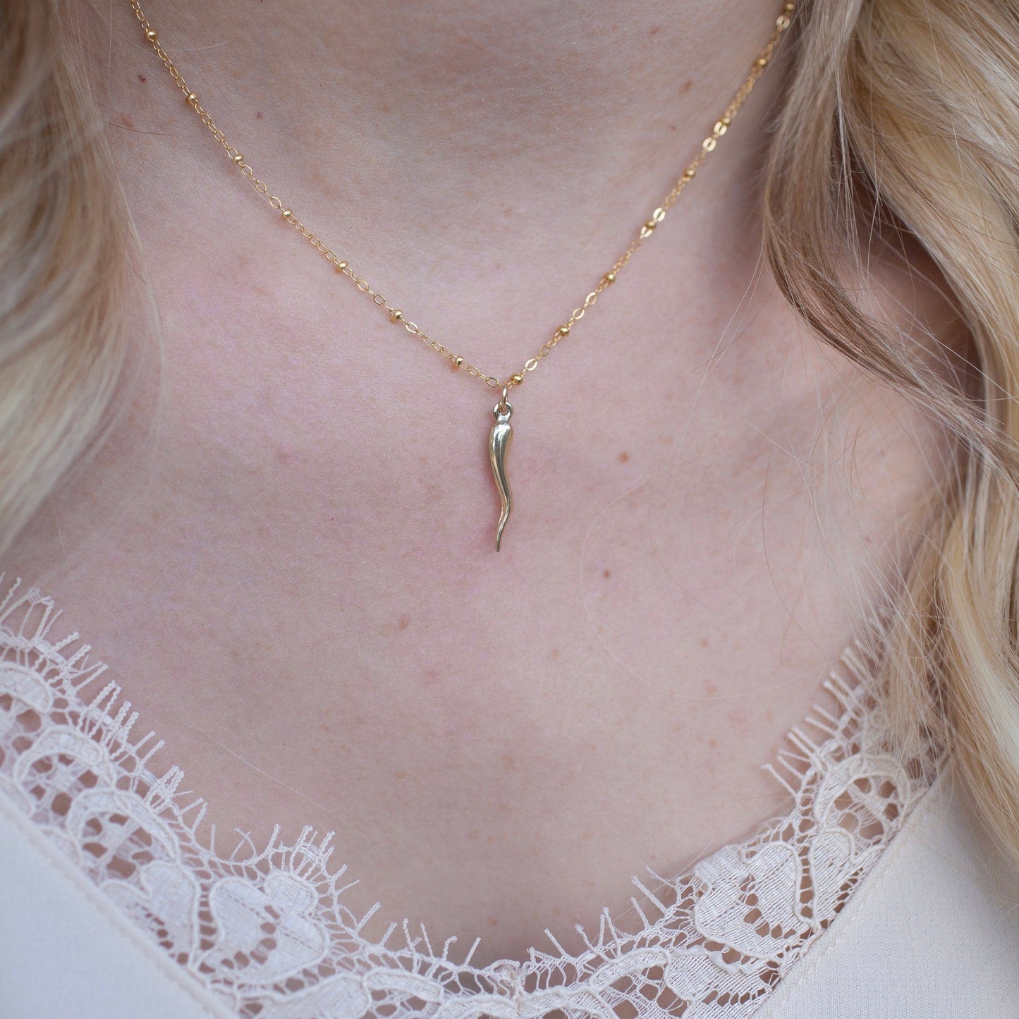 Italian Horn Necklace