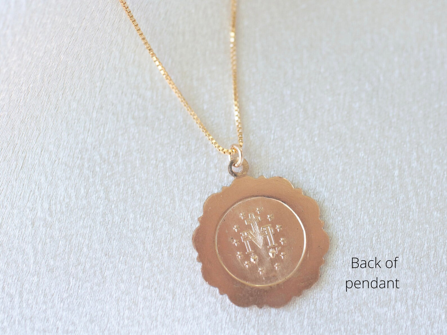Gold Large Mary Necklace Women