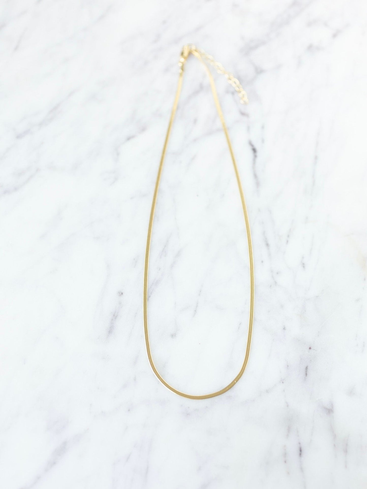 Gold Small Herringbone Necklace