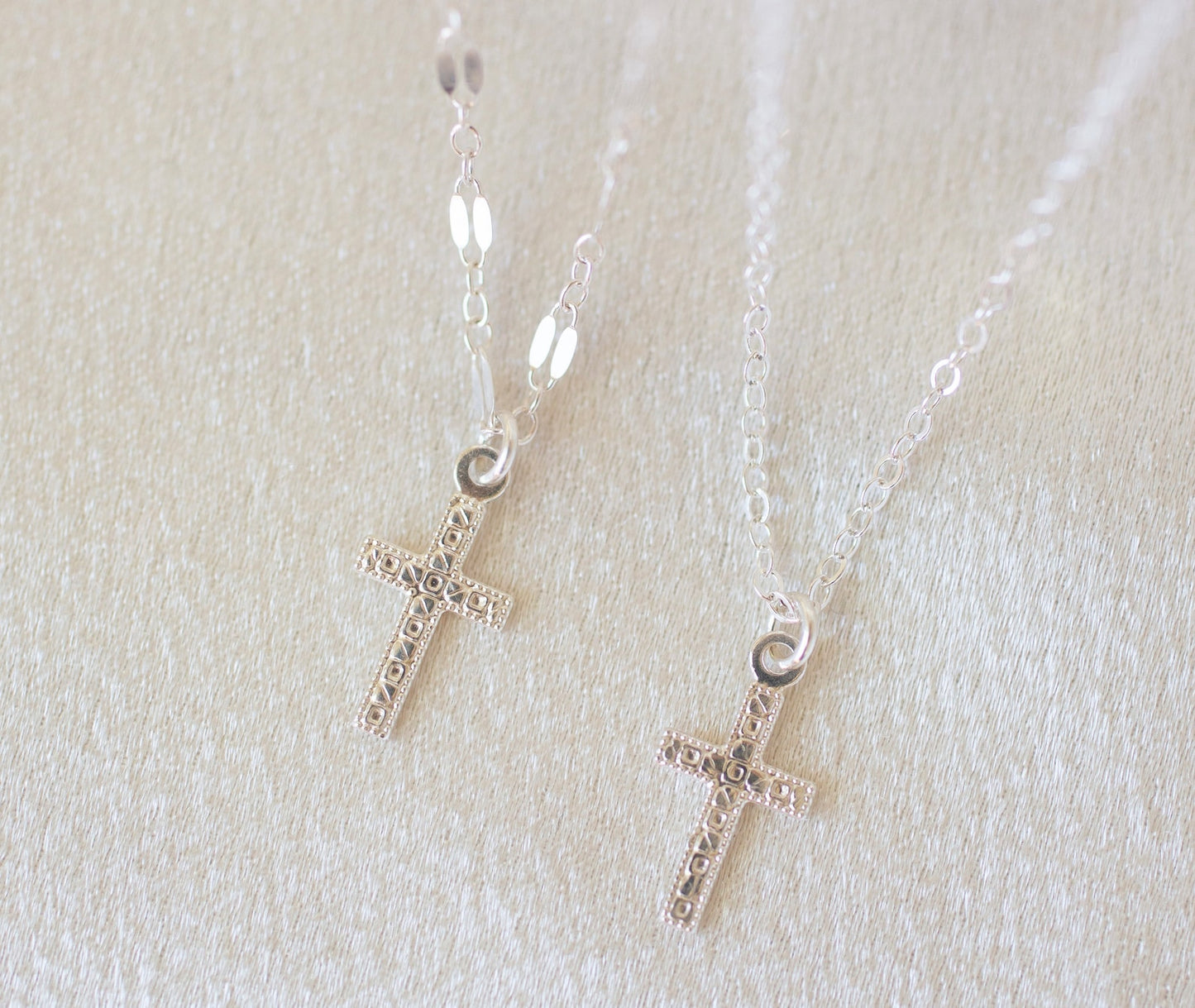 Silver Tiny Cross Necklace