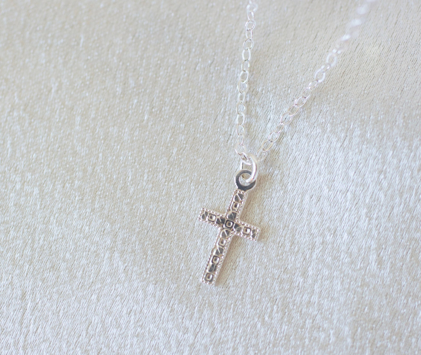 Silver Tiny Cross Necklace