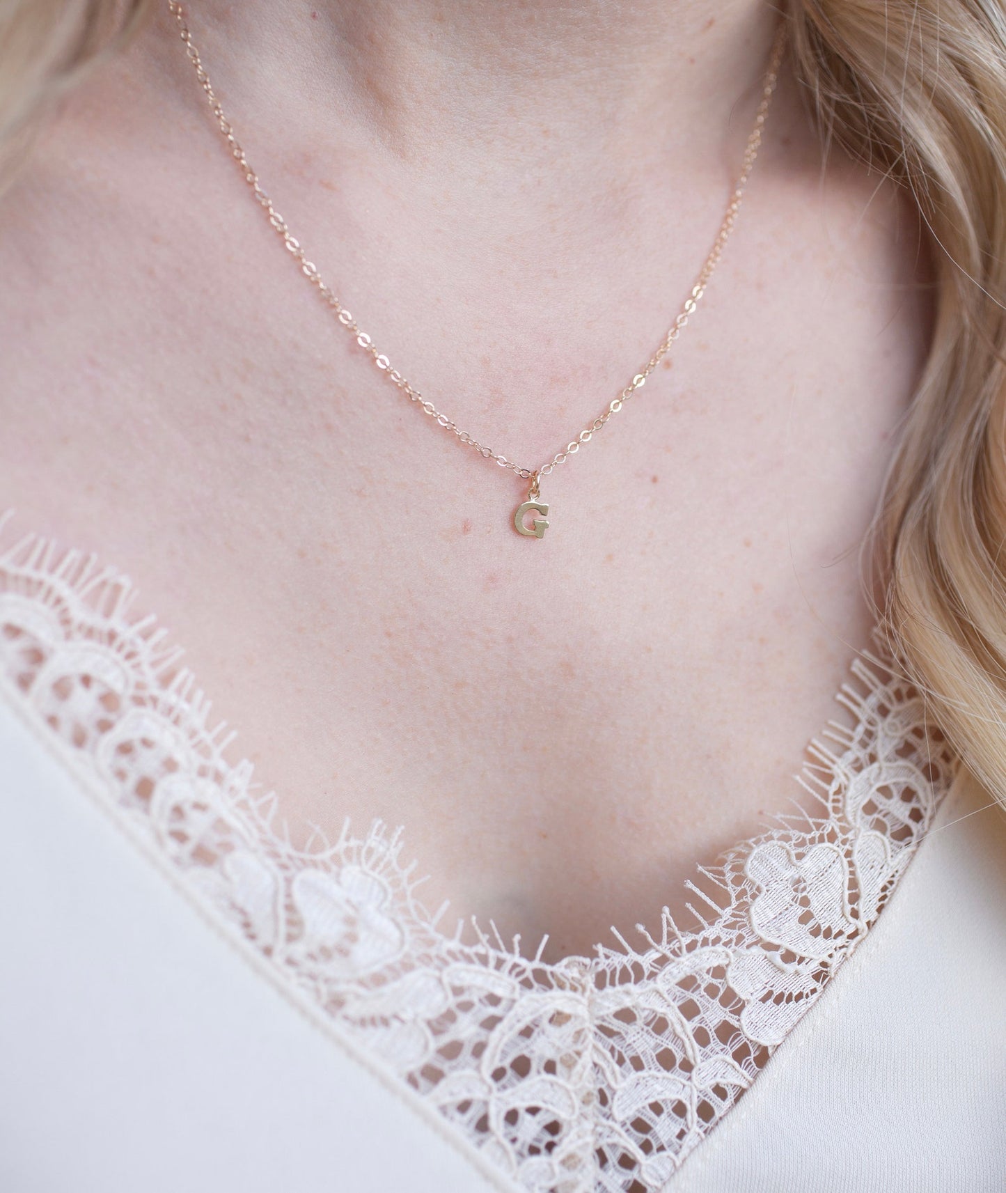 Tiny Letter Necklace