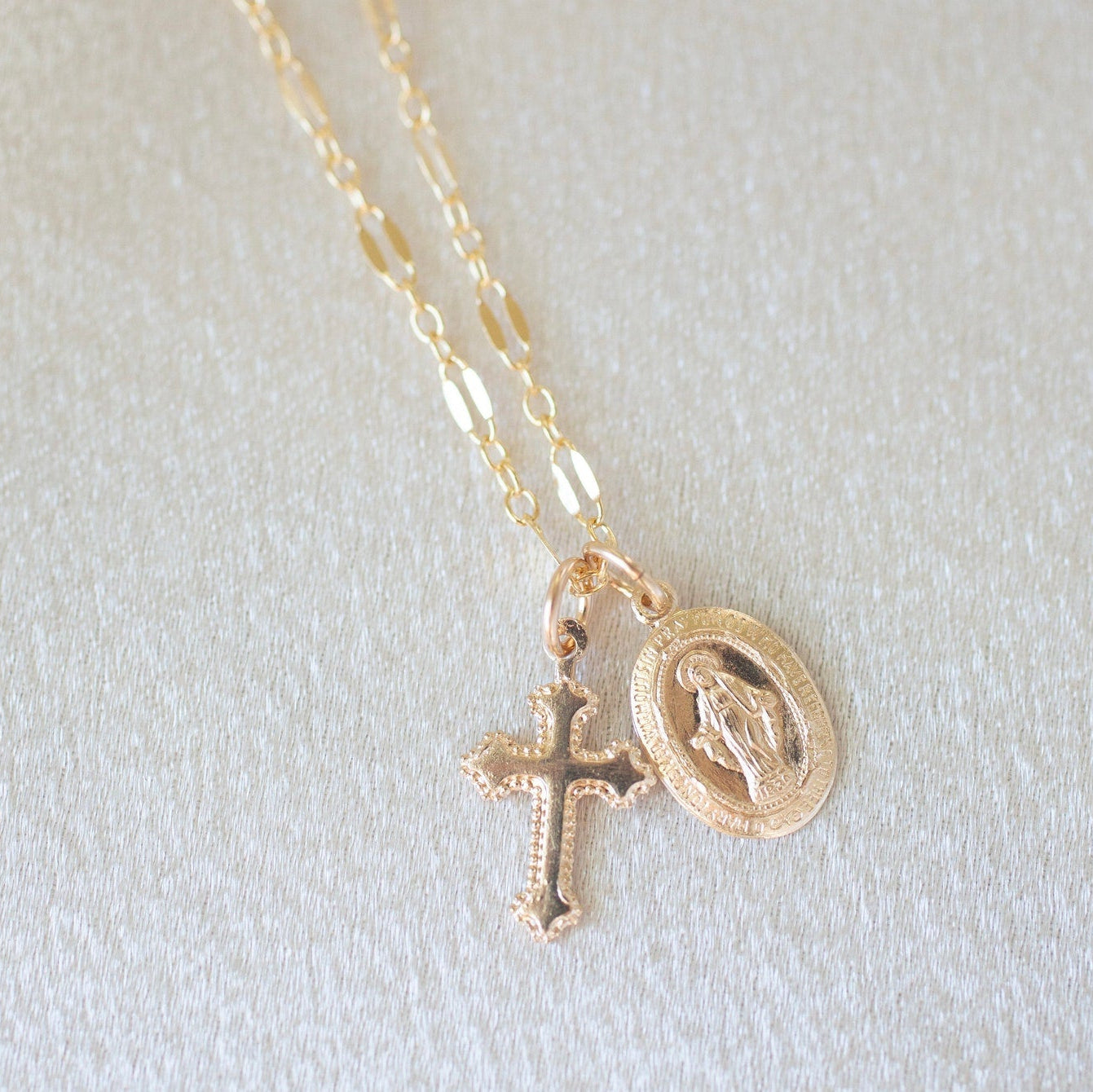 Virgin Mary Cross Necklace For Women