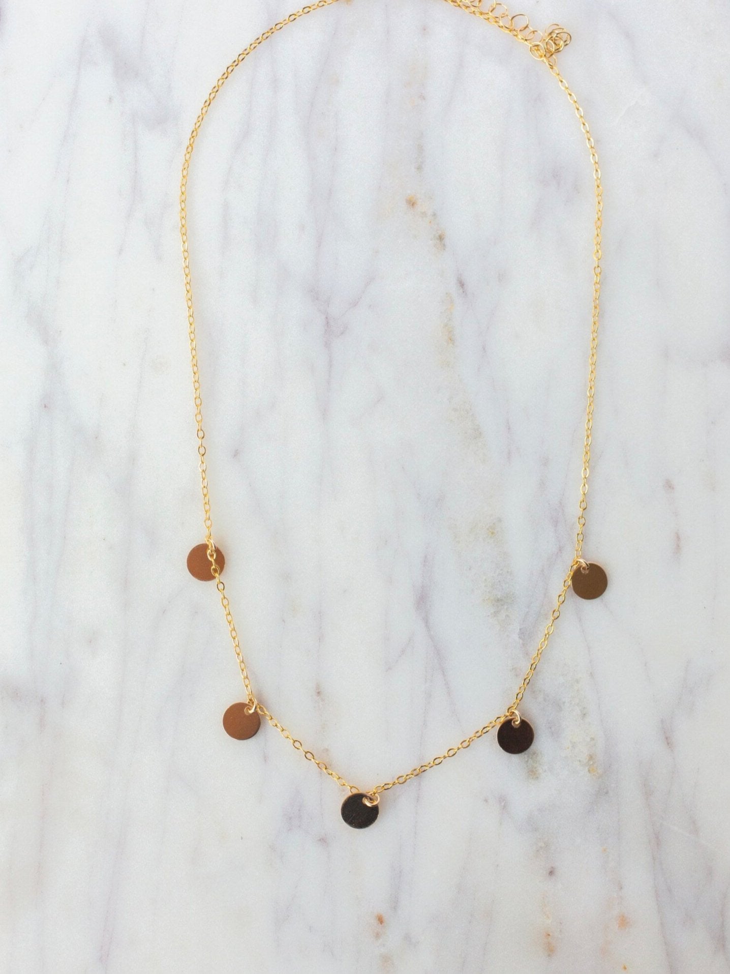 gold disc necklace