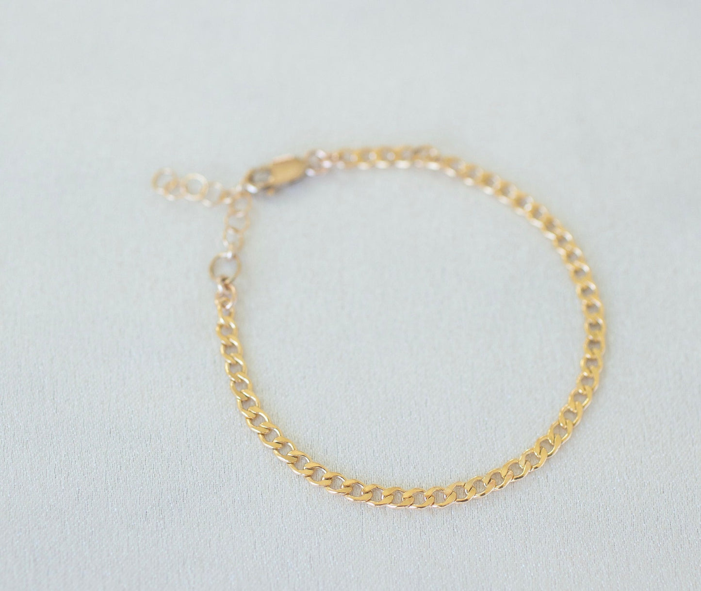 gold filled curb bracelet
