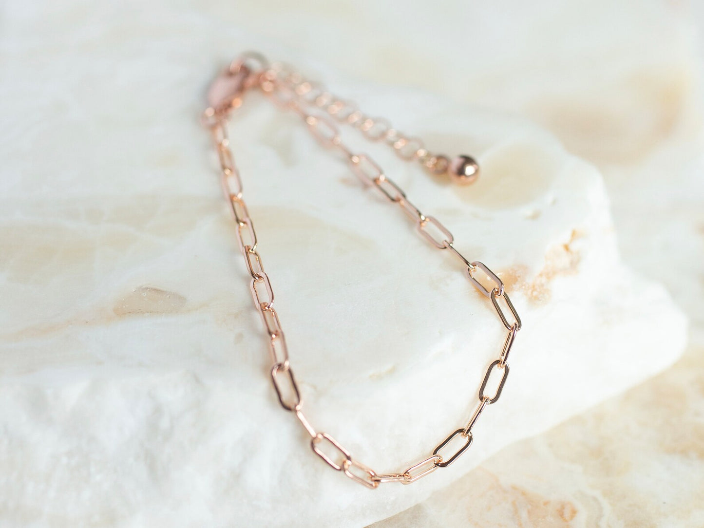 gold paperclip bracelet