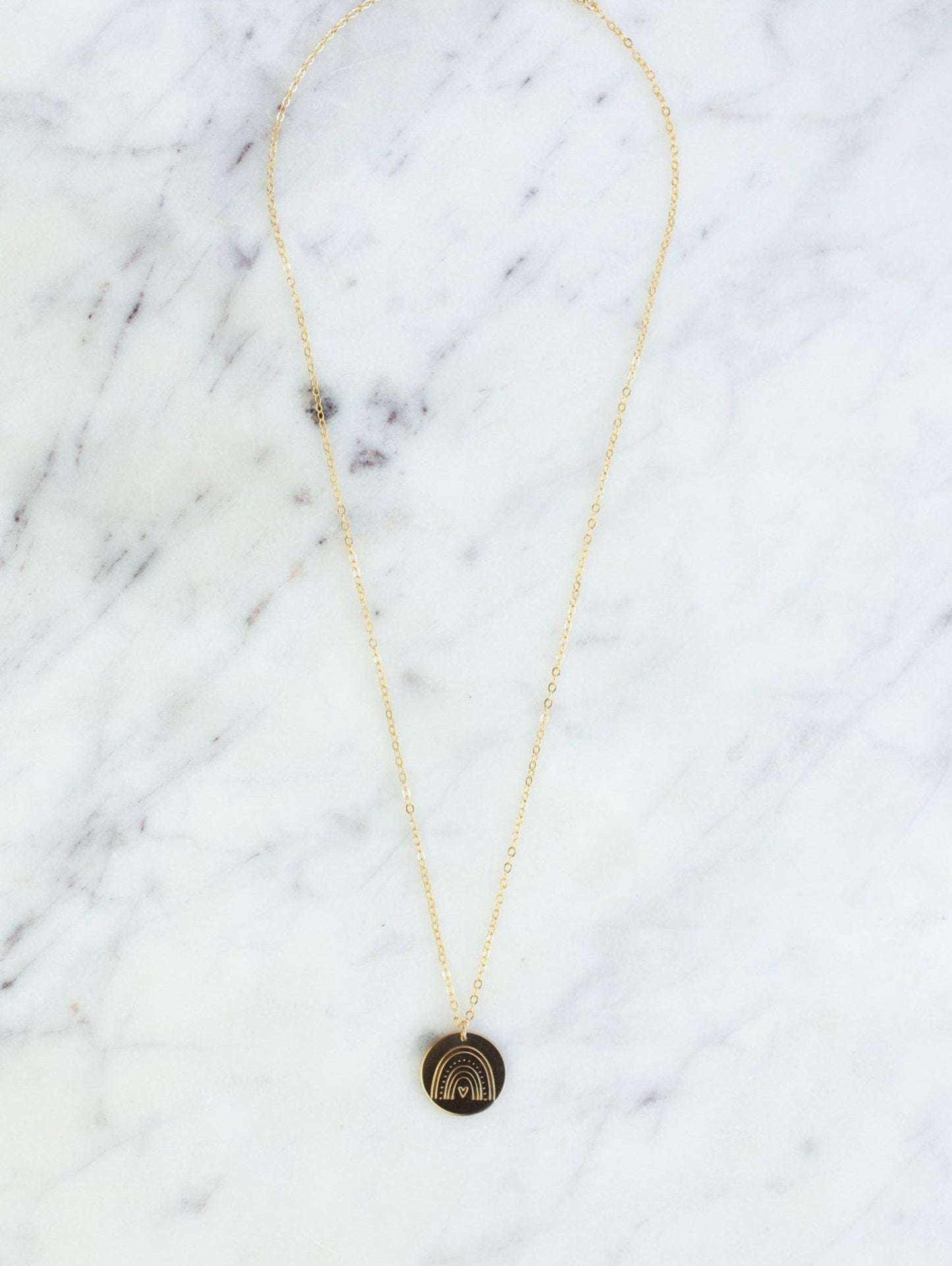 gold rainbow necklace