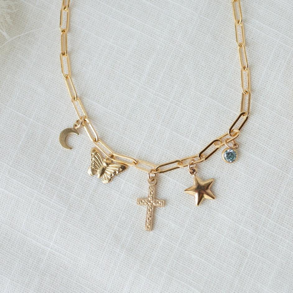 14k Gold Filled Large Charm Necklace | Order Now