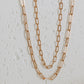 14k Gold Paperclip Necklace