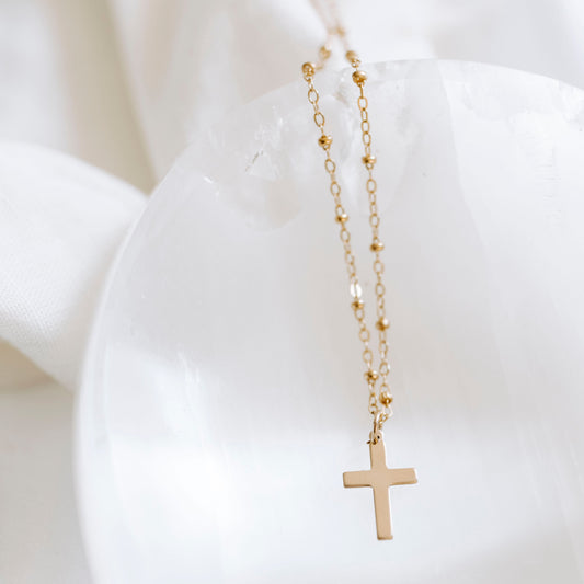 14k gold filled cross necklace