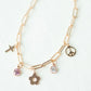 Rose Gold Filled Paperclip Charm Bracelet
