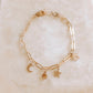 Rose Gold Filled Paperclip Charm Bracelet