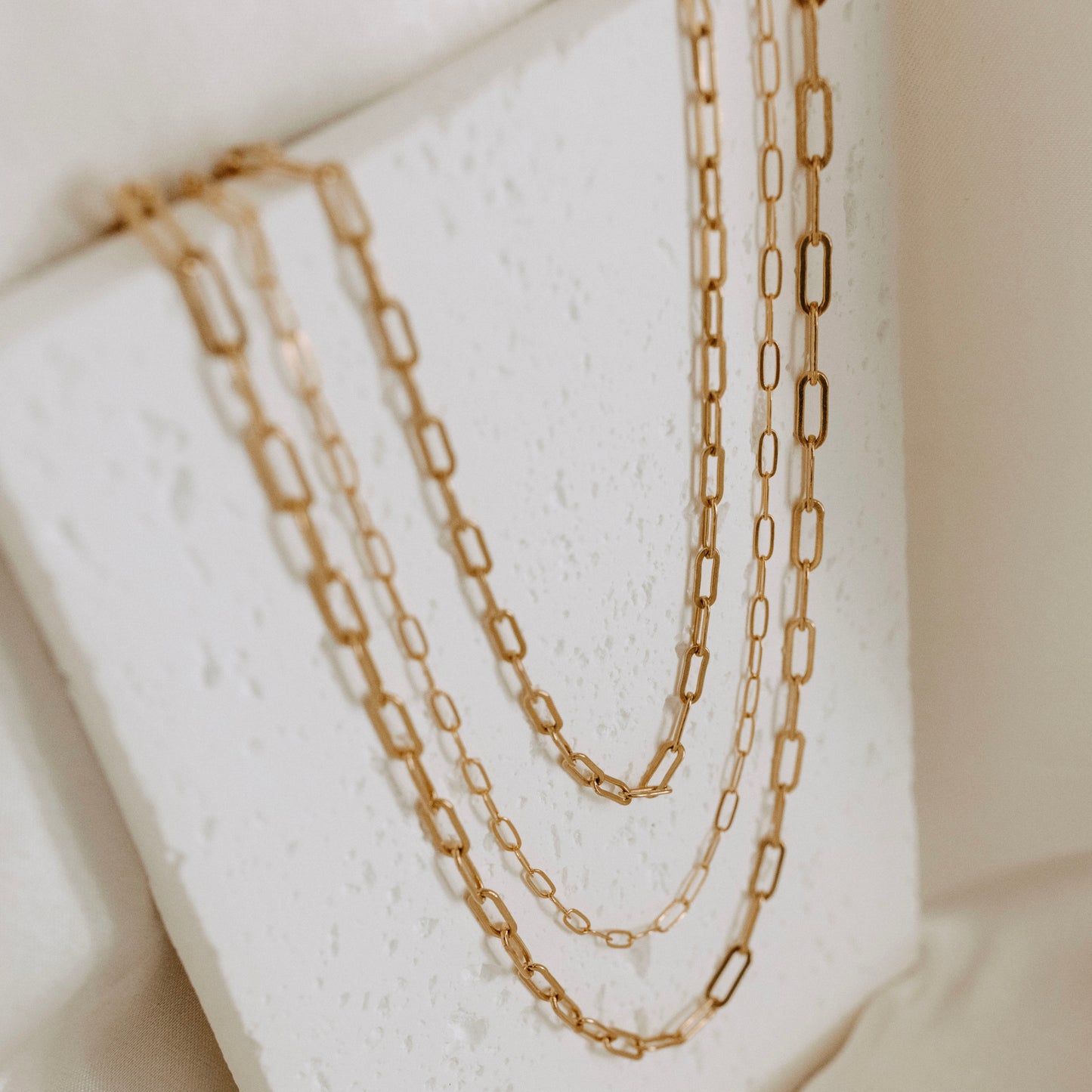 Gold Filled Paperclip Necklace