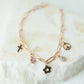 Rose Gold Filled Paperclip Charm Bracelet