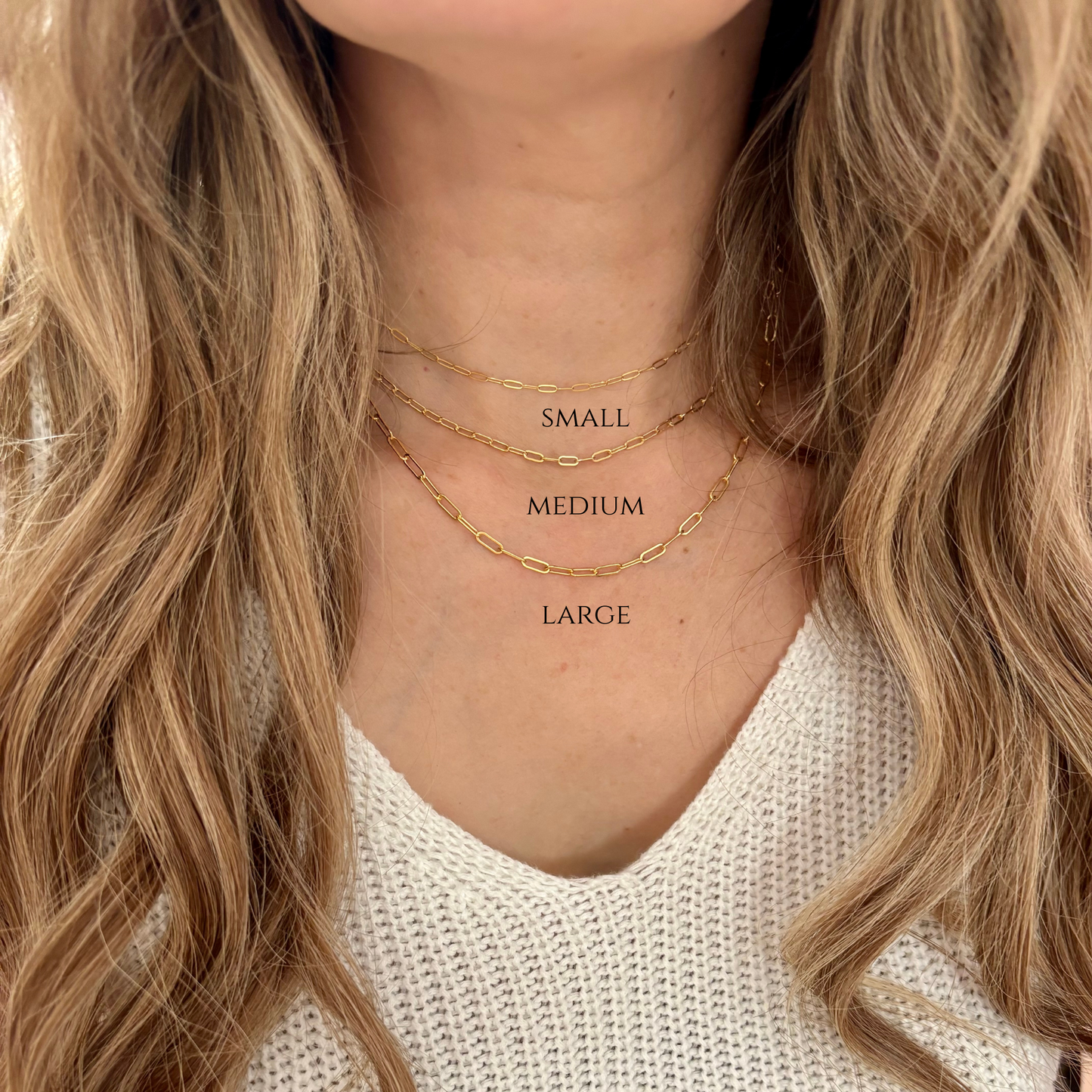 Gold Filled Paperclip Necklace