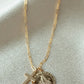 Gold Mary Cross Necklace With Long Chain