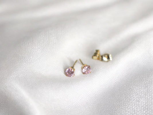 Pink Stud Earrings