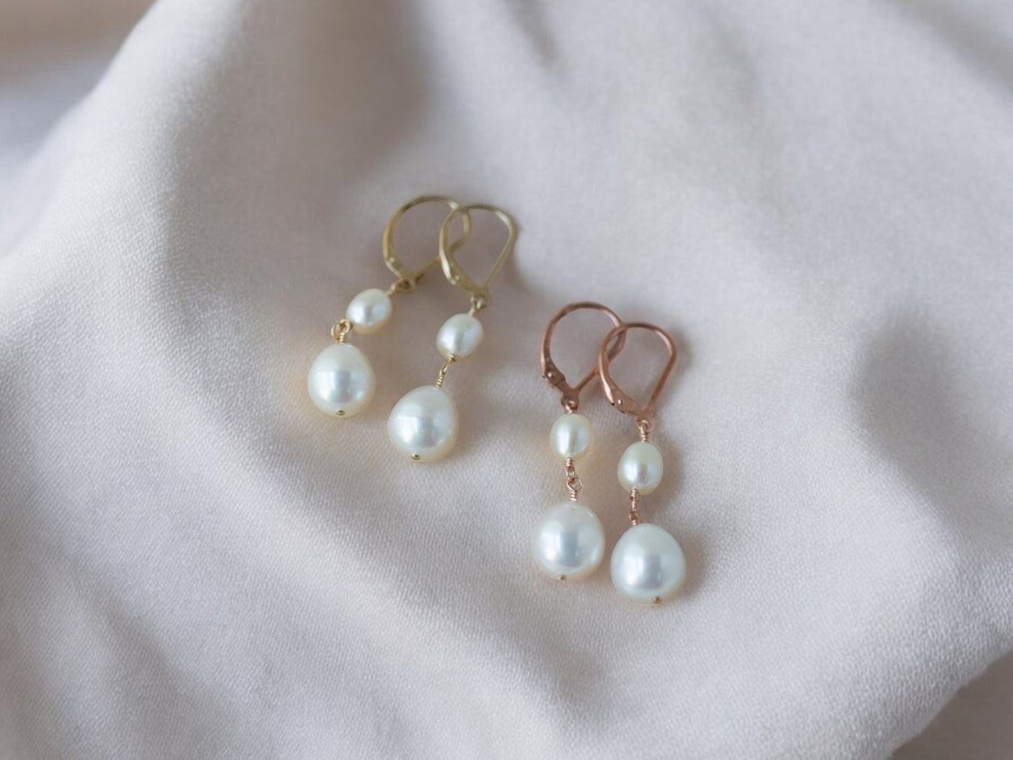 Pearl Leverback Earrings