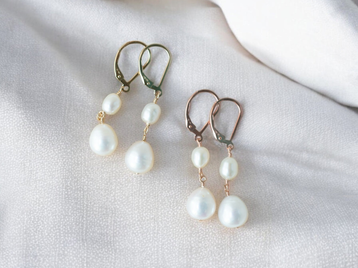 Pearl Leverback Earrings