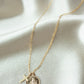 Gold Mary Cross Necklace With Long Chain