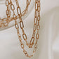 Rose Gold Paperclip Necklace