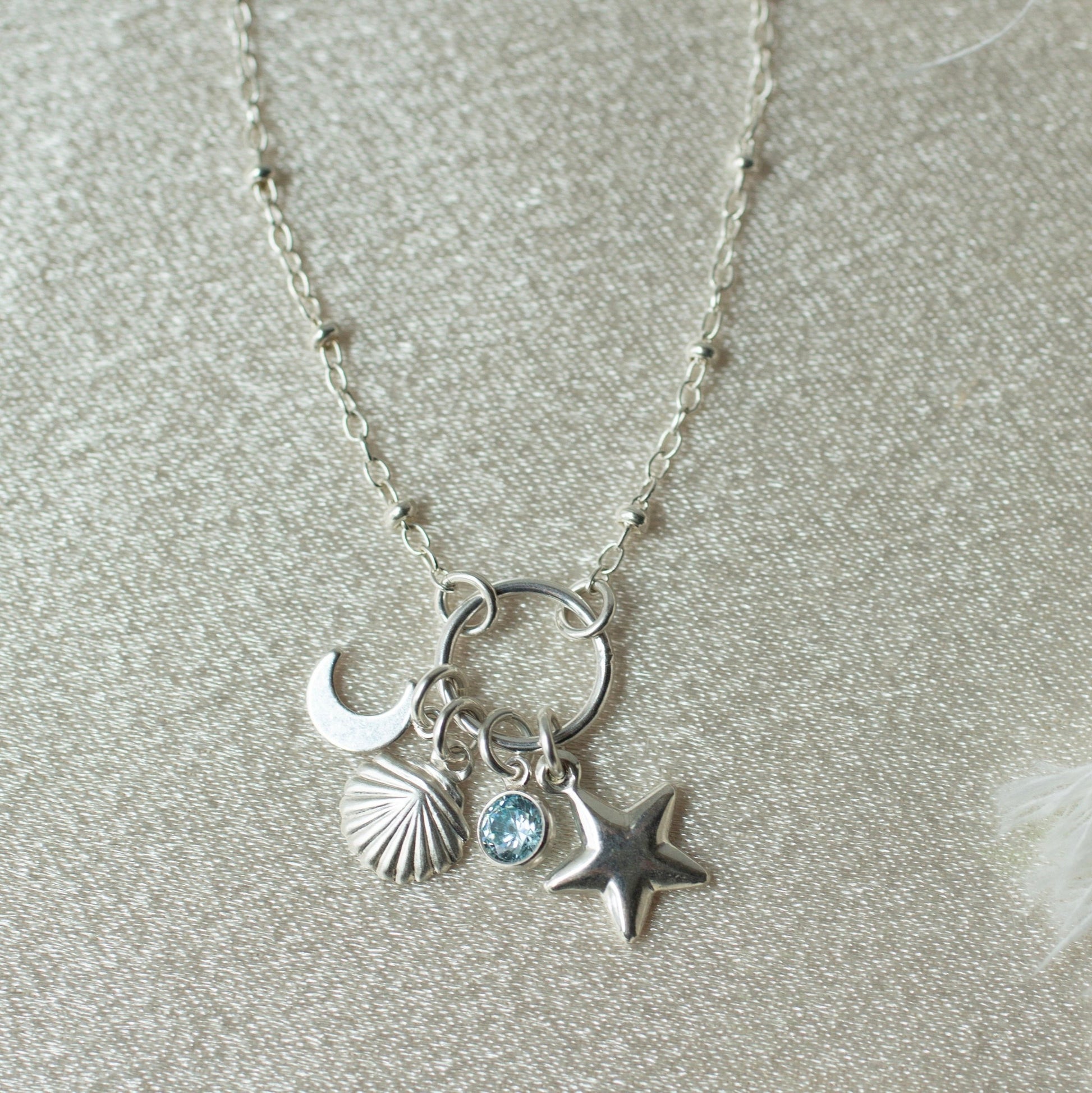 charm necklace sterling silver