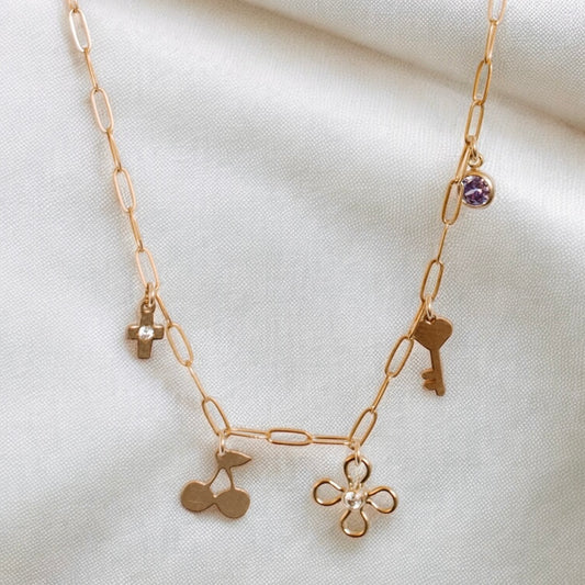 gold filled Custom charm necklace