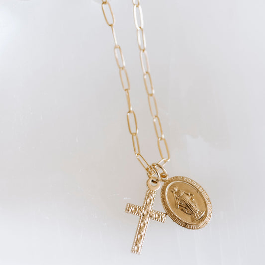 gold filled cross necklace