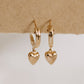 gold filled heart hoop earrings