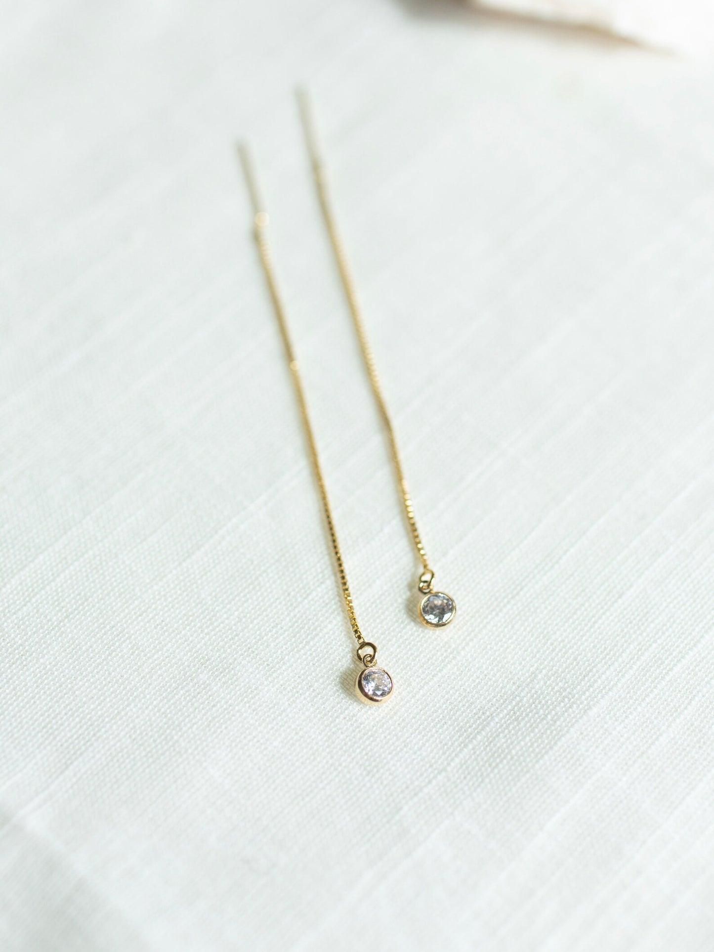 Gold Sparkle Threader Earrings