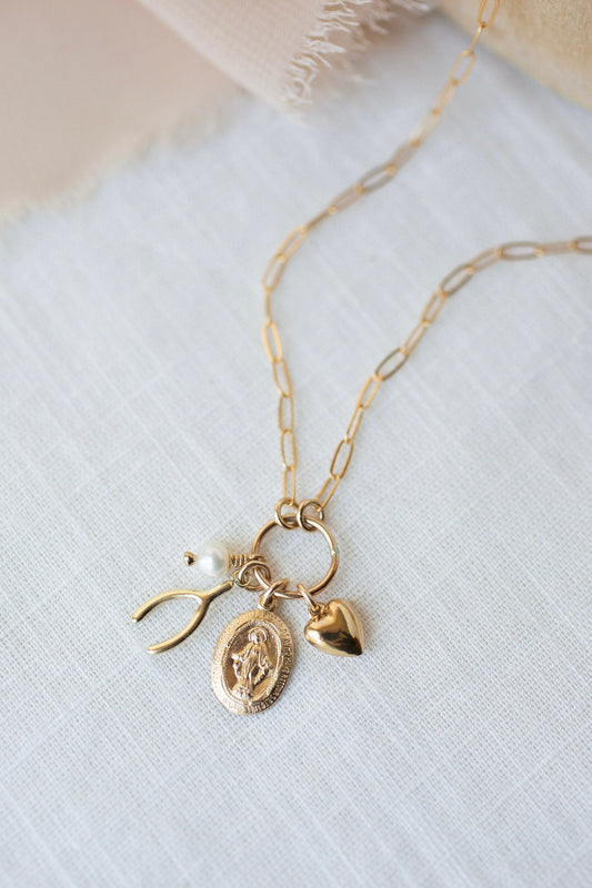 Gold Filled Charm Necklace
