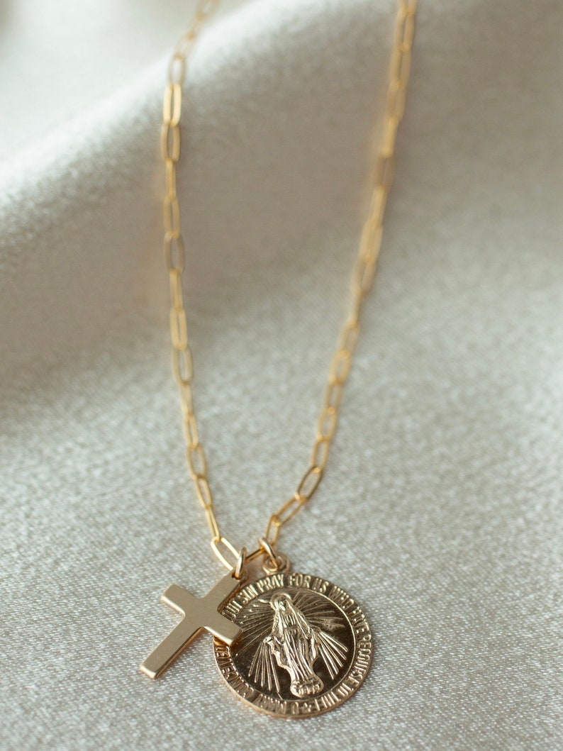 Mary Cross Necklace