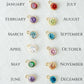 Birth month flower birthstone necklace, birthstone necklace, mom gift, gifts for women, custom necklace, flower necklace