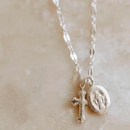 miraculous metal silver necklace 