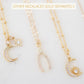 14 karat gold moon necklace