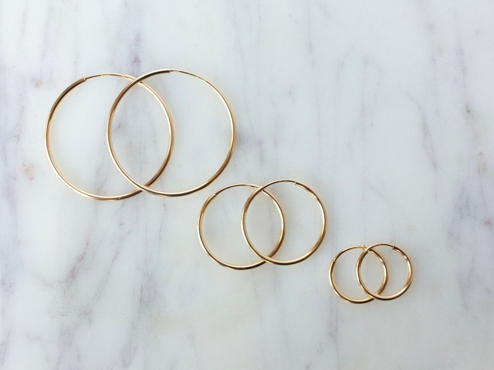 Gold Filled Endless Hoops
