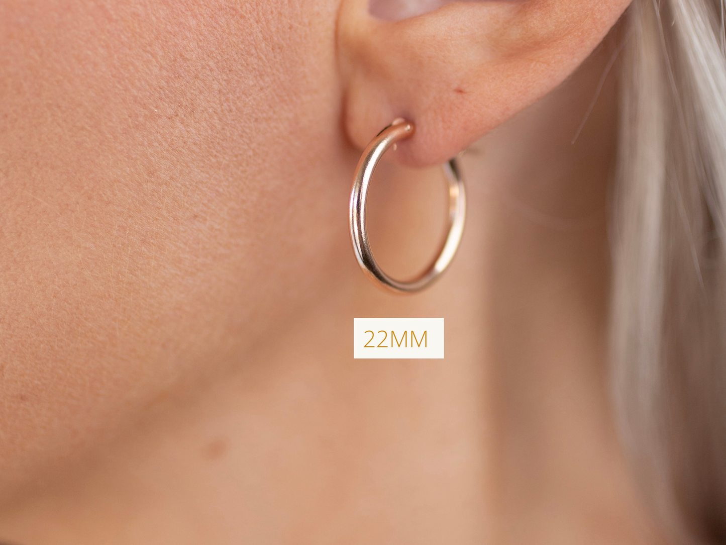 14k rose gold hoop earrings