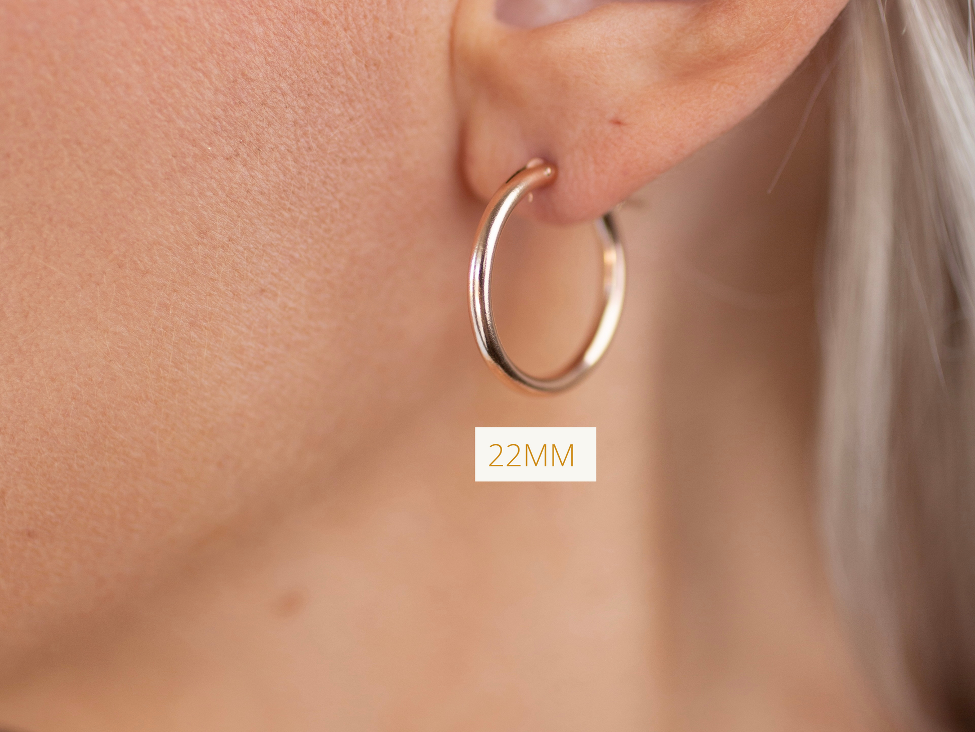 14k rose gold hoop earrings
